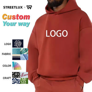 2025ฮู้ดไหล่ตก500 GSM เสื้อฮู้ดผ้าฝ้าย100% เปล่าขนาดใหญ่ออกแบบโลโก้ได้ตามต้องการ - Product Image 1