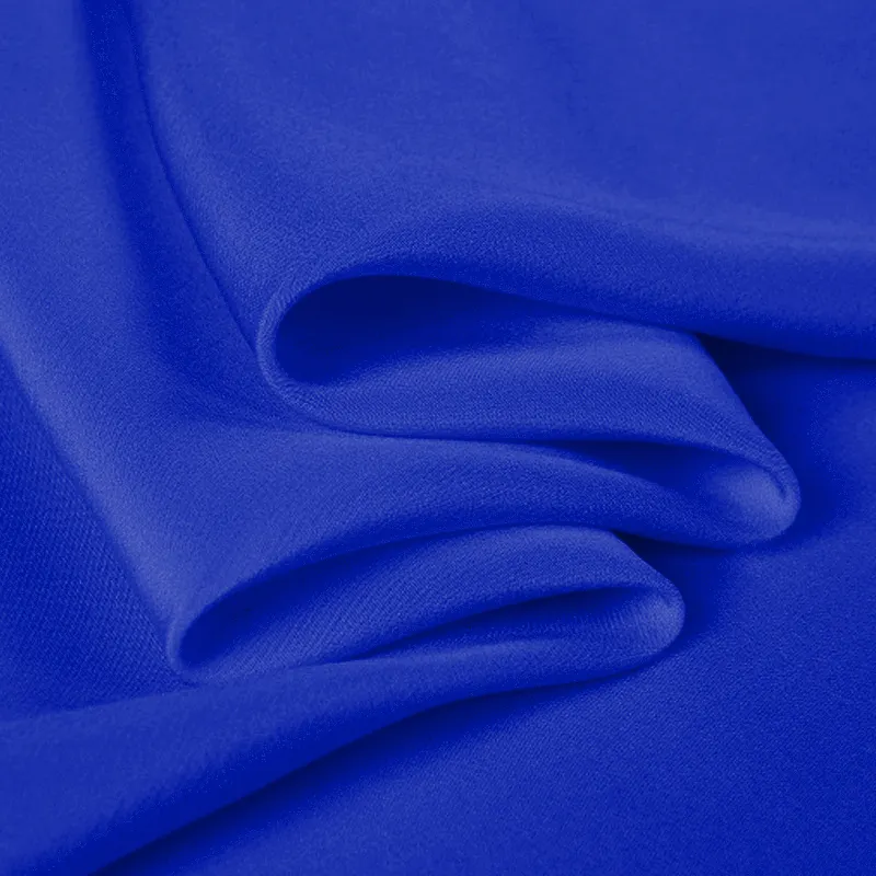 Cetak Digital kain sutra 30mm kain sutra crepe de chine 114cm lebar No.11 warna biru royal jual dengan halaman