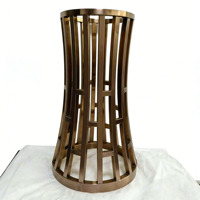 Socle de table basse en or rose, base géométrique en acier inoxydable, structure métallique moderne pour table en marbre ou en verre dans le salon