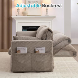 Queen Pull Out Couch Convertible Sofa Bed Queen with Adjustable Backrest 3-in-1 Pull Out Sofa Bed for <strong>Small</strong> Space Bedroom - Product Image 4
