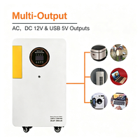 Système d'énergie solaire hybride tout-en-un pour la maison, hors réseau, avec stockage d'énergie photovoltaïque, batterie au lithium intégrée, système MPPT
