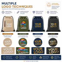 Sac à dos en toile personnalisé avec logo, cordon de serrage et fermeture éclair latérale, gris foncé, idéal pour les marques de beauté, les cadeaux promotionnels et la vente au détail