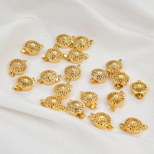 <span class=keywords><strong>Boucle</strong></span> délicate à 1, 2 ou 3 rangs, <span class=keywords><strong>fermoir</strong></span> creux géométrique rond, connecteur à broche pour la fabrication de bracelets et accessoires de bijoux DIY - Product Image 2