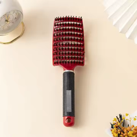 Brosse à cheveux de massage professionnelle en poils de sanglier brosse à cheveux démêlante avec logo personnalisé pour femmes vente en gros