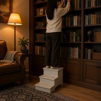 Marche d'escalier stratifiée moderne, imperméable et résistante aux rayures, revêtement de marche d'escalier stratifié pour bureau