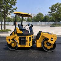 Rouleau vibratoire autoporté à double roue en acier de 50 CV et 5 tonnes, machine de compactage routier diesel de 37 kW pour asphalte, sol et gravier