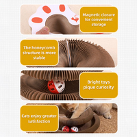 Griffoir pour chat en carton ondulé, moderne, écologique, transformable, à adsorption magnétique, extensible et pliable, en gros