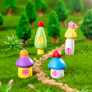 Resina colorida miniatura Jardín <span class=keywords><strong>de</strong></span> hadas <span class=keywords><strong>Casa</strong></span> <span class=keywords><strong>de</strong></span> setas Micro paisaje decoración al aire libre decoración del hogar planta macetas adornos - Product Image 2