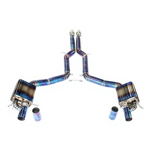 ท่อไอเสีย Vortex High Performance Catback สำหรับ AMG C63 W205 ปี 2015-2025 สีไทเทเนียมบลู - Product Image 1