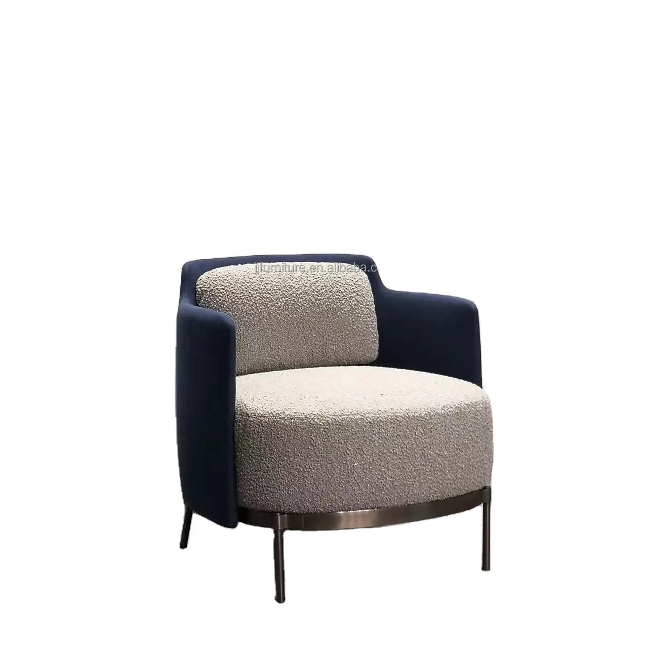 Jj Meubels Moderne Stijl Woonkamer Stoel Stof En Leer Thuis Minimalistische Armchairm