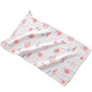 <span class=keywords><strong>Serviette</strong></span> de salive de dessin animé imprimé gaze à bulles haute densité <span class=keywords><strong>serviette</strong></span> de bain en coton à six couches écologique pour enfants bébés 25*48 maison - Product Image 5