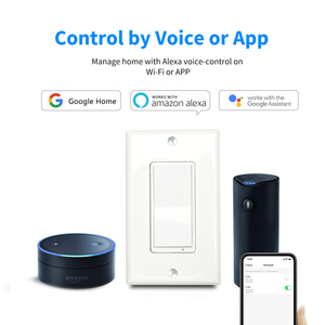 Interruptor de luz inteligente Wi-Fi Interruptor inteligente de encendido/apagado Alexa y asistente de Google Tuya Interruptor inteligente de 3 vías - Product Image 4