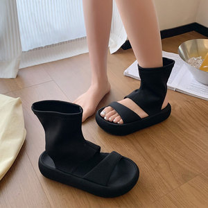 Sandales Joker à bout ouvert pour femme, nouvelle collection été 2025, à semelle épaisse compensée, élastiques et ajustables, pour <span class=keywords><strong>l</strong></span>'extérieur, modèle 26 - Product Image 2