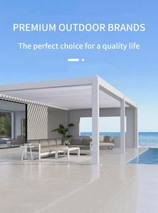 <span class=keywords><strong>Pergola</strong></span> extérieure en aluminium Toit à persiennes réglable Gazebo de jardin motorisé imperméable <span class=keywords><strong>Pergola</strong></span> extérieure personnalisée de luxe en aluminium - Product Image 6