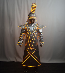 Traje Espacial de Tecnología Futura con Luz LED para Discoteca, Ropa Fluorescente para Bailar, Accesorios para Espectáculos LED, <span class=keywords><strong>Disfraz</strong></span> de <span class=keywords><strong>Emperador</strong></span> - Product Image 2