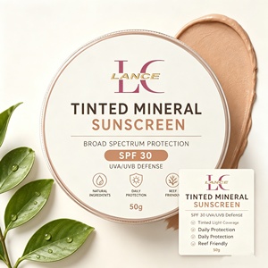 Crème <span class=keywords><strong>solaire</strong></span> minérale teintée SPF30 PA+++ Vegan Bio 50ml Protection <span class=keywords><strong>solaire</strong></span> visage pour le <span class=keywords><strong>surf</strong></span> et la natation - Product Image 4