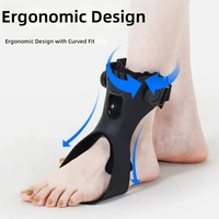 Orthèse réglable en plastique pour le soutien du pied, correcteur de pied tombant, repose-pieds d'inversion/eversion, fixation de la cheville, pour AVC et hémiplégie