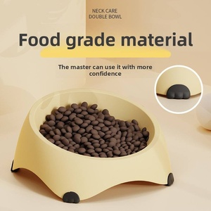 Vente en gros de gamelles pour animaux de compagnie pliables, haute capacité, en PP, imperméables, écologiques, avec protection de cou, sur pieds, à motif dessin animé, inclinées, pour chien - Product Image 4