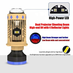 Nouveau <span class=keywords><strong>phare</strong></span> LED Mini taille 65w H4, lentille optique, <span class=keywords><strong>phare</strong></span> de remplacement, Kit HID, ampoule <span class=keywords><strong>halogène</strong></span>, lumière de conduite de sécurité - Product Image 3