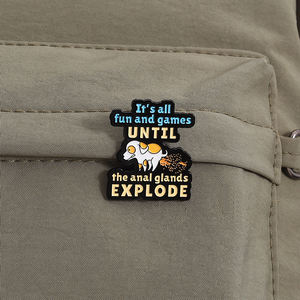 かわいい犬の引用エナメルピン面白い子犬ブローチラペルバッジバックパックアクセサリー友達へのジュエリーギフト - Product Image 3