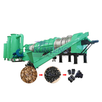 Ensemble complet de ligne de production de briquettes de charbon de bois machine à charbon de balle d'olive machine de fabrication de charbon de noix de coco