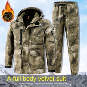 Combinaisons de travail en polyester doublées de polaire pour l'hiver, pour hommes, réparation automobile, résistantes au froid, coupe-vent, épaisses, multi-poches, chantier - Product Image 2