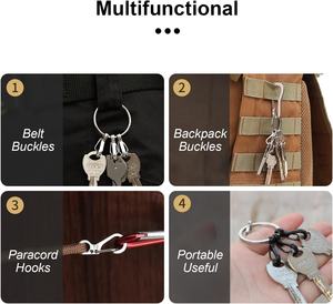 Mini Clipe <span class=keywords><strong>Carabiner</strong></span> SF, Pequenos Ganchos de Molas, Fecho de Suspensão, Chaveiro, Carabiners para Camping e Equipamentos Táticos ao Ar Livre - Product Image 6