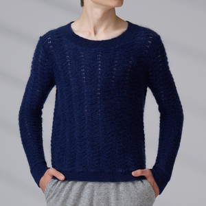 Pulls en mohair tricotés à manches longues avec logo personnalisé ODM pour adolescents et hommes - Product Image 5