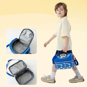New Arrival Cartoon Elementary <b>School</b> Students Insulated PU Zipper Lunch Box <b>Bag</b> <b>Hand</b>-held Crossbody Waterproof - Product Image 6