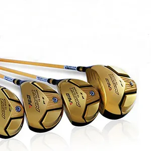 Pgm clubes de golfe super luxo dourado, ferro massins