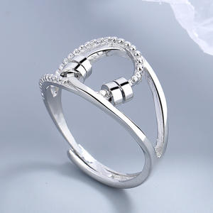 Anillo Giratorio de Metal Simple al por Mayor de Fábrica, Anillo Giratorio Antiestrés para Mujer, Anillo Espiral Giratorio para la Ansiedad - Product Image 4