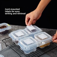 Boîte en plastique de petite taille avec compartiments pour la conservation des échantillons alimentaires des cantines scolaires et des restaurants de maternelle