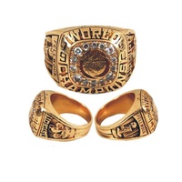 Bague de championnat sportive réplique en alliage de zinc et laiton 3D, personnalisée OEM pour usine