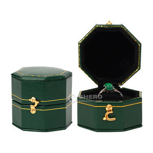 กล่องใส่เครื่องประดับหรูหราทรงแปดเหลี่ยมแบบโรงงาน พร้อมโลโก้ กล่องใส่สร้อยคอ บรรจุภัณฑ์เครื่องประดับ - Product Image 5