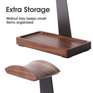 Support de casque en bois massif pour bureau, support de casque de jeu en bois avec base de rangement pour Sennheiser Airpod Max <span class=keywords><strong>Bose</strong></span> - Product Image 3