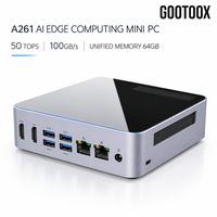Mini PC Ubuntu 50 TOPS AI Edge Computing Host avec Moore Threads, GPU, NPU, bande passante de 100 Go/s et mémoire unifiée pour déploiement local de LLM