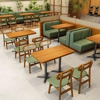 Mobilier de restaurant commercial modulaire pour la restauration, les cafés et les cafétérias : banquette, table à manger et chaises – Conception de mode OEM