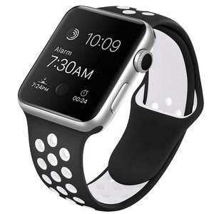 millimetri Doppio Del Silicone di Colore per la <span class=keywords><strong>Serie</strong></span> di <span class=keywords><strong>Apple</strong></span> 6/5/4/3 44mm 40mm Vigilanza di <span class=keywords><strong>Sport</strong></span> Della Cinghia - Product Image 6