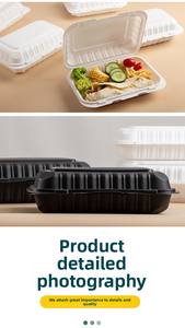 Boîte à lunch jetable en gros pour hamburger américain, carrée, en plastique PP, pour plats à emporter, vente en gros de restauration rapide - Product Image 3