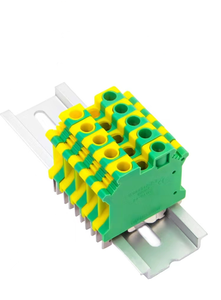 Bloc de bornes sur rail DIN jaune-vert USLKG35N, bornier à vis, connecteurs de <span class=keywords><strong>fils</strong></span>, bloc de bornes de terre pour applications électriques - Product Image 3