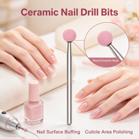 Meilleures fraises à ongles en céramique Efile de haute qualité 3/32'' professionnelles et durables, fraises à ongles de 6 mm, fraises à polir les ongles, fraises à manucure