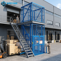 Plateforme élévatrice verticale industrielle haute performance pour marchandises, élévateur hydraulique de fret pour entrepôt logistique
