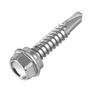Tornillo Autoperforante de Cabeza Hexagonal de Acero Inoxidable 410, M5.5 M6.3, Rosca Gruesa, Métrico - Product Image 1