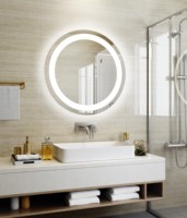CE ETL Certified Customized Frame LED Backlit Bathroom Mirror Wall Mounted Illuminated Smart LED Mirror Defogging Modern Hotels