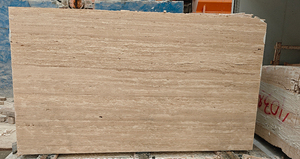 Chất lượng cao tự nhiên màu be <span class=keywords><strong>travertine</strong></span> gạch thiết kế hiện đại màu be phiến đá cẩm thạch cho tường và sàn trang trí bề mặt đánh bóng - Product Image 5