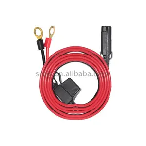 Blet SAE extensão Cabo carregador solar cabo com vermelho/preto cabo fio com fios o Lugs anéis clipes para abertura à prova d'água