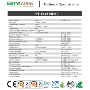 Revêtement de sol en vinyle brillant à bord biseauté en <span class=keywords><strong>bois</strong></span> Spc de luxe Noyau rigide Imperméable Unilin Click Spc Floor 5mm Wood Texture Spc Flooring - Product Image 3