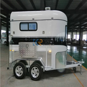 Remolque de Lujo Personalizado con Estándares Australianos, Carga en Ángulo, Certificado CE, Capacidad para 2 Caballos, Puerta de Caravana con Doble Claraboya Abatible - Product Image 3