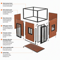Maison conteneur extensible en acier galvanisé, cabane résidentielle mobile, mini-maison OEM