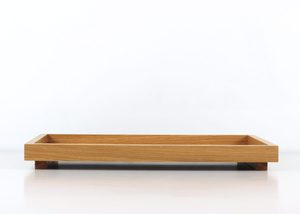 Oak Wood Japanese Style Rectangular Eco-Friendly Serving Tray Minimalist Design <b>Block</b> <b>Corner</b> Feet Hotel Restaurant OEM Vietnam - Product Image 2